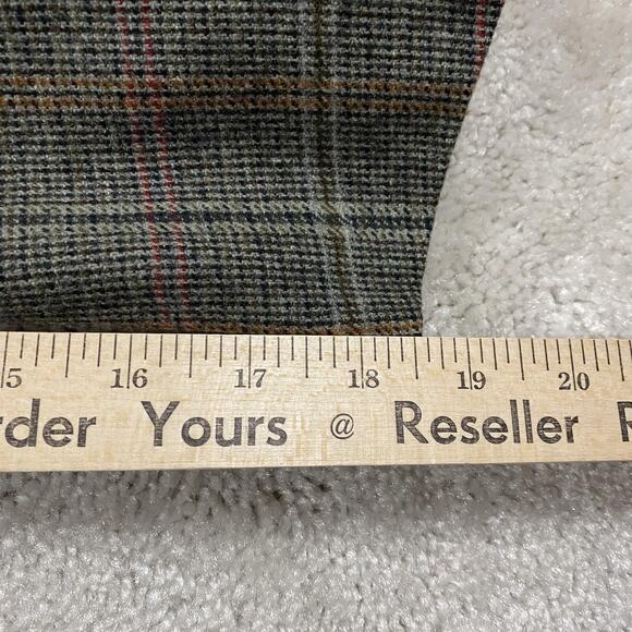 Lambourne Wool Sport Coat Mens 42R Brown Gray Plaid Tweed Blazer Made England - Picture 8 of 8